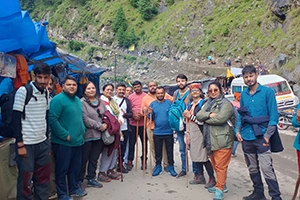 Travelling through mountain roads during Manimahesh Yatra